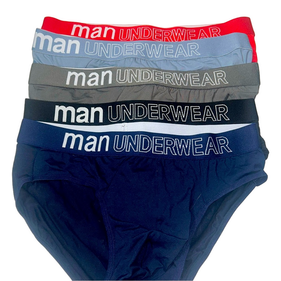 NEW MAN UNDERWARE 5 piece briefs set size XL various colors never worn - Picture 1 of 8